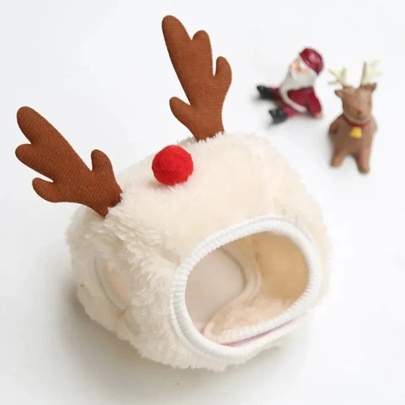 Funny Dog Christmas Hat Pets Santa Bibs New Year Party Cosplay Costume Puppy Cap Cute Cats Bandana Clothes Accessories Gift