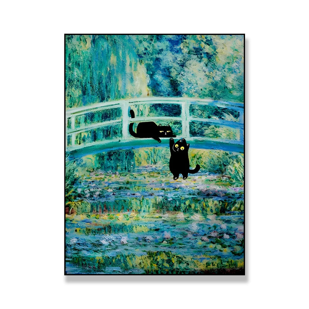 Black Cat Art Posters