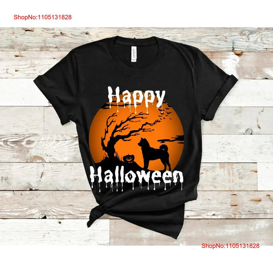 American Akita Halloween T Shirt for Dog Mom or Dad Holiday vintage Washed Comfortable homme designer clothes Casual Soft