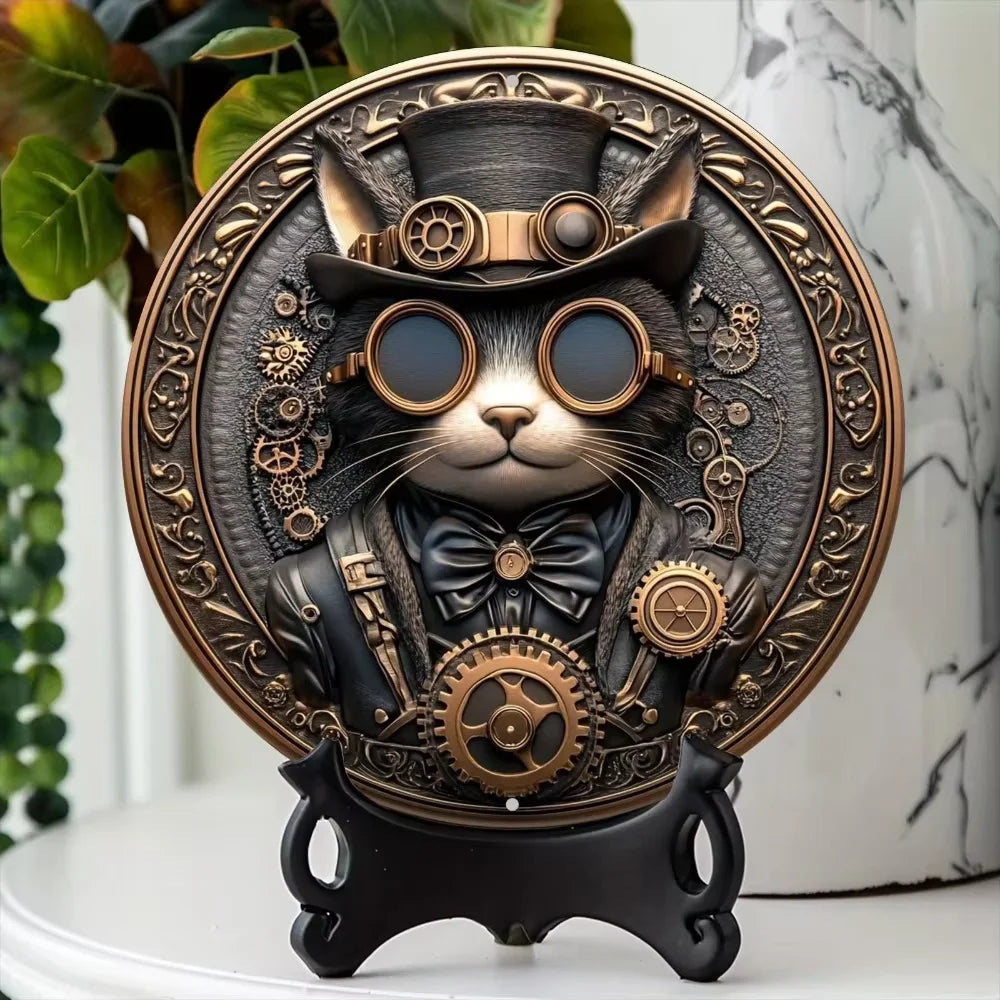 Raccoon in Tree Hole Aluminum Sign - Multifunctional Wall Decor, Waterproof Durable Metal Plaque for Home, Room Decor