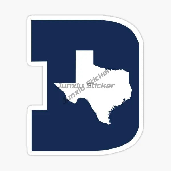 Texas Map Emblem Creative PVC Sticker for Decorate Car Van Truck Bicycle Window Wall Fridge Helmet Motorcycle Decal Accessorie