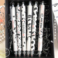 6pcs Vibrant Black Ink Cartoon Milk Cow Retractable Gel Pens Set - Fine 0.5mm Bullet Nib, Smooth Writing Experience, Ergonomic Design, Perfect for School, Office, and Artistic Creations