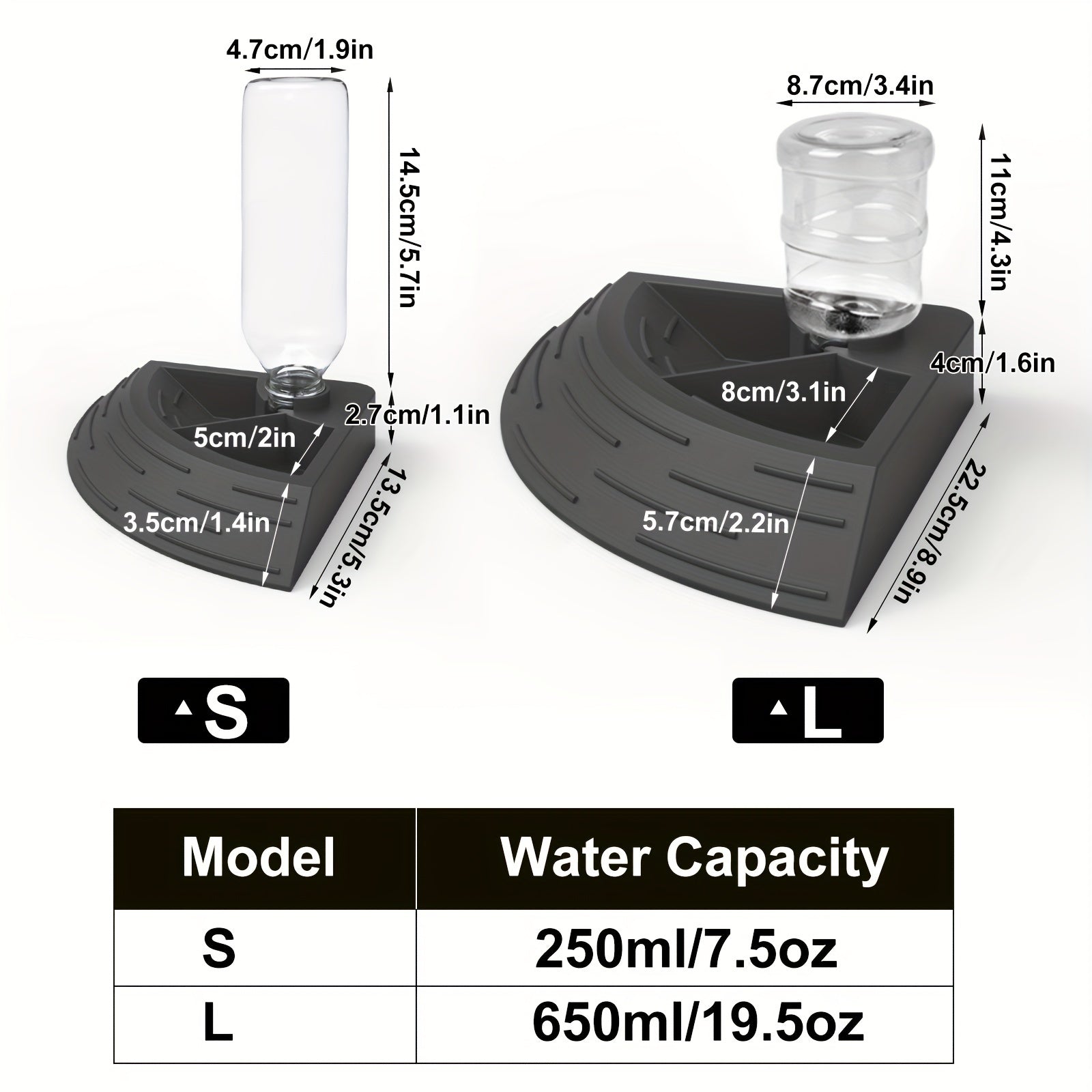 2 In 1 Reptile Water Dish & Food Dish With Automatic Water Bottle, Bearded Dragon Plastic Food Feeder Dish Terrarium Feeder Bowls For Leopard Gecko, Lizard, Frog, Snake & Chameleon