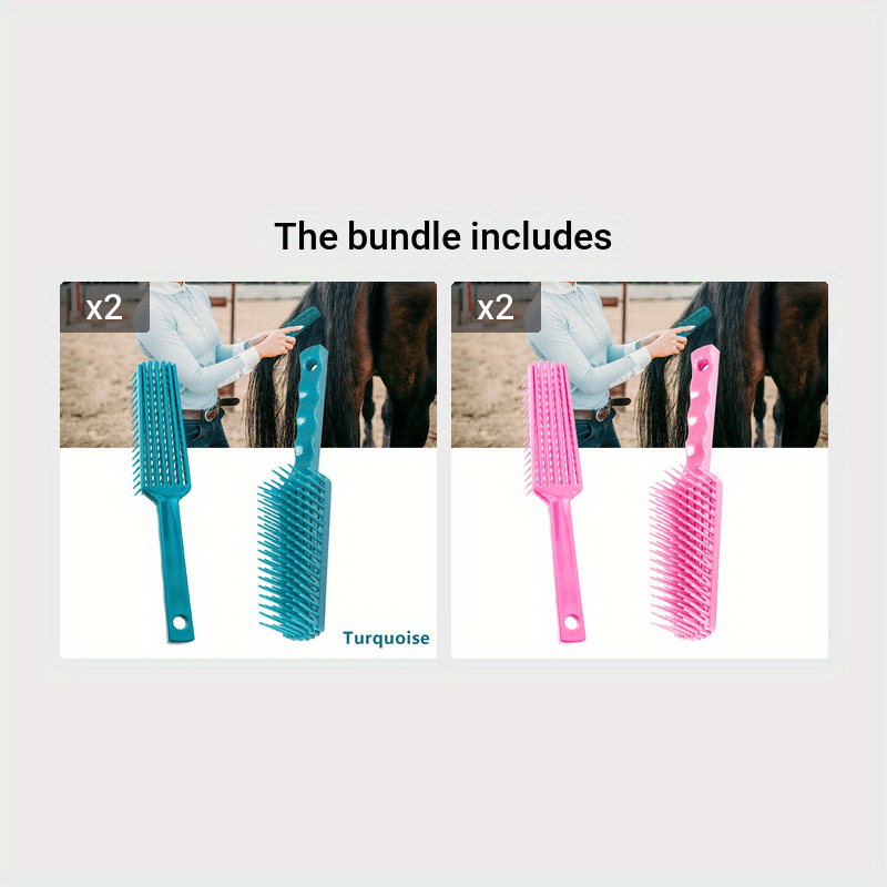 Plastic Comb For Horses Anti-Knotting Hair Comb, Horse Grooming Supplies