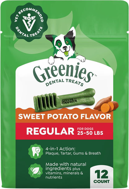 Regular Natural Dental Dog Treats, Pumpkin Spice Flavor, 12 Count