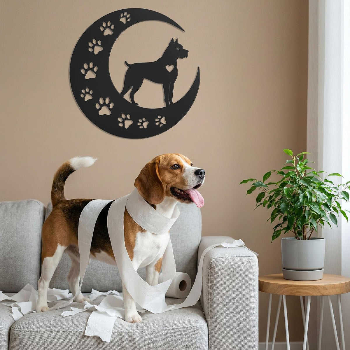 Cane Corso Metal Wall Art for Dog Lover- Wall Sculpture Statues Art Hanging Decor