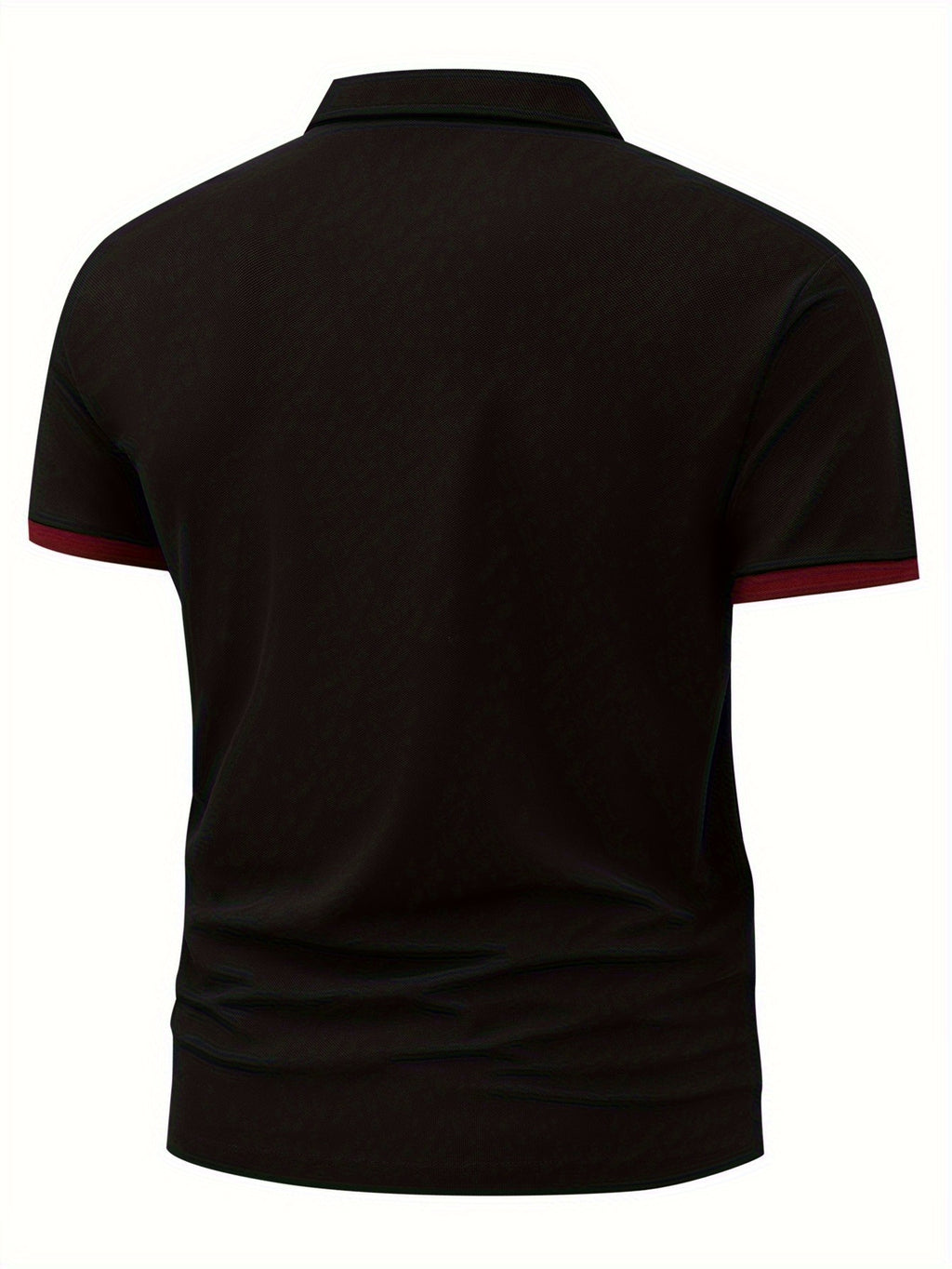 Horse Symbol Men'S New Polo Shirt with Front Pattern, Summer Polo Shirt, Casual Outdoor Short Sleeved Top, Button Neck, Slight Elasticity, Regular Fit, Suitable for Sports, Fishing, Fitness, Daily Wear