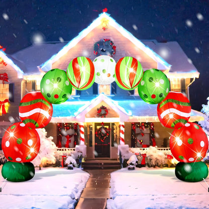 4.9 ft Inflatable Christmas Cow with Santa Hat