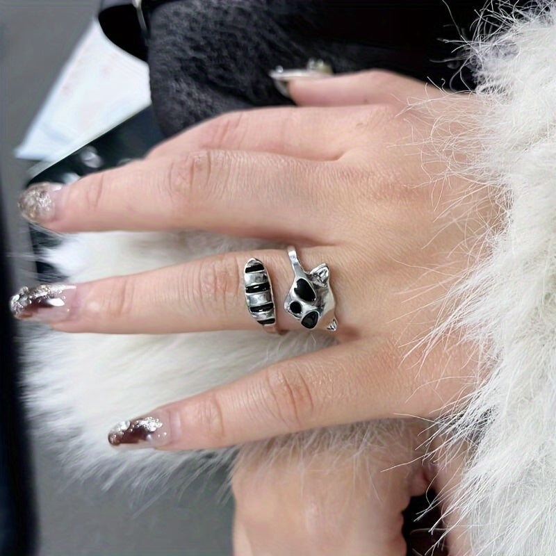 [New Open Raccoon Ring] Creative New Raccoon Open Ring