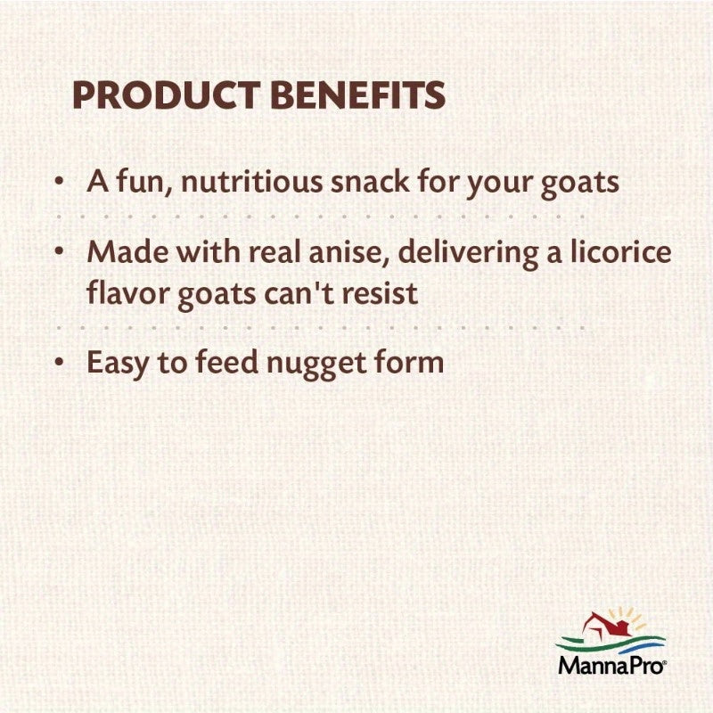 Goat Treats Crafted with Oatmeal for All As of Goats Licorice Flavor 6 lbs