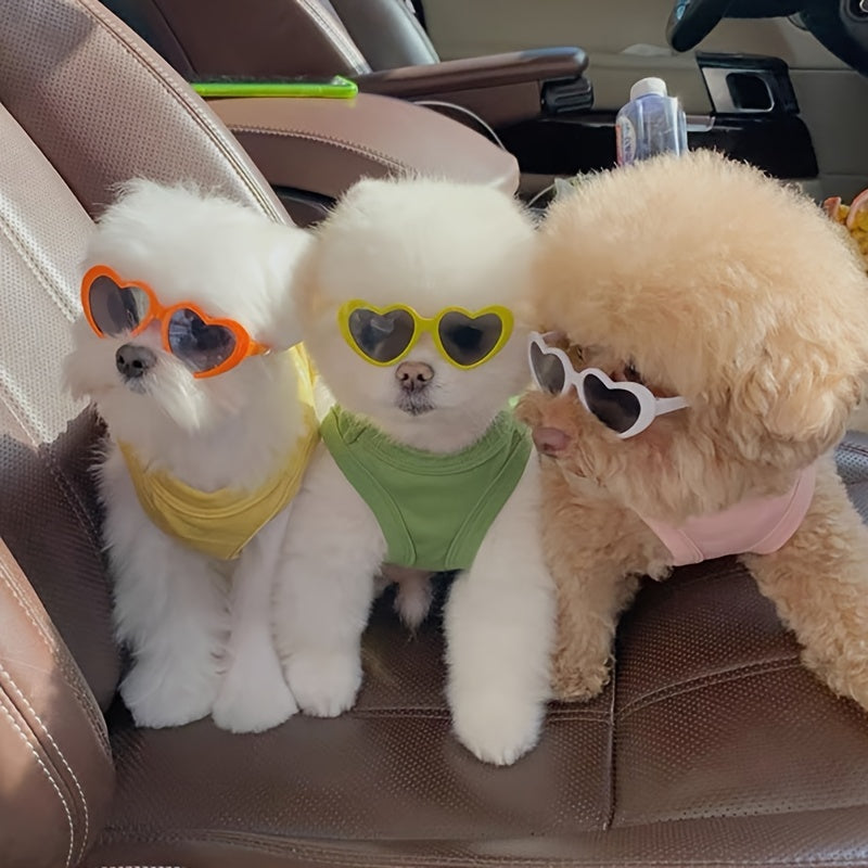 Dog and Cat Funny Heart-Shaped Glasses | Suitable for All Breed Sizes