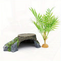 Extra Large Reptile Hideout Cave - Heavy-Duty Non-Toxic Shelter for Bearded Dragons, Leopard Geckos, Turtles, Snakes, Frogs - Realistic Rock or Tree stump design, Easy-Clean Habitat Decoration for Terrariums & Aquariums - Lar