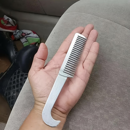 1pc Metal Horse Comb, Combing Horse Temples And Horse Tails - To Prevent Tangling, Durable Metal Pet Comb, Horse Hair Comb - For Horse Owners - Suitable for Daily Grooming - Perfect Gift for Equestrian Enthusiasts