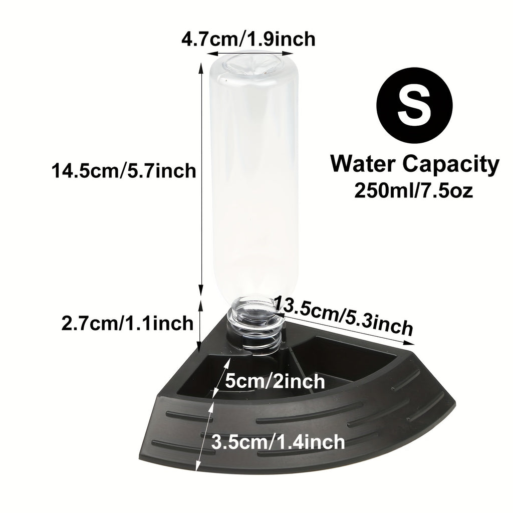 2 In 1 Reptile Water Dish & Food Dish With Automatic Water Bottle, Bearded Dragon Plastic Food Feeder Dish Terrarium Feeder Bowls For Leopard Gecko, Lizard, Frog, Snake & Chameleon