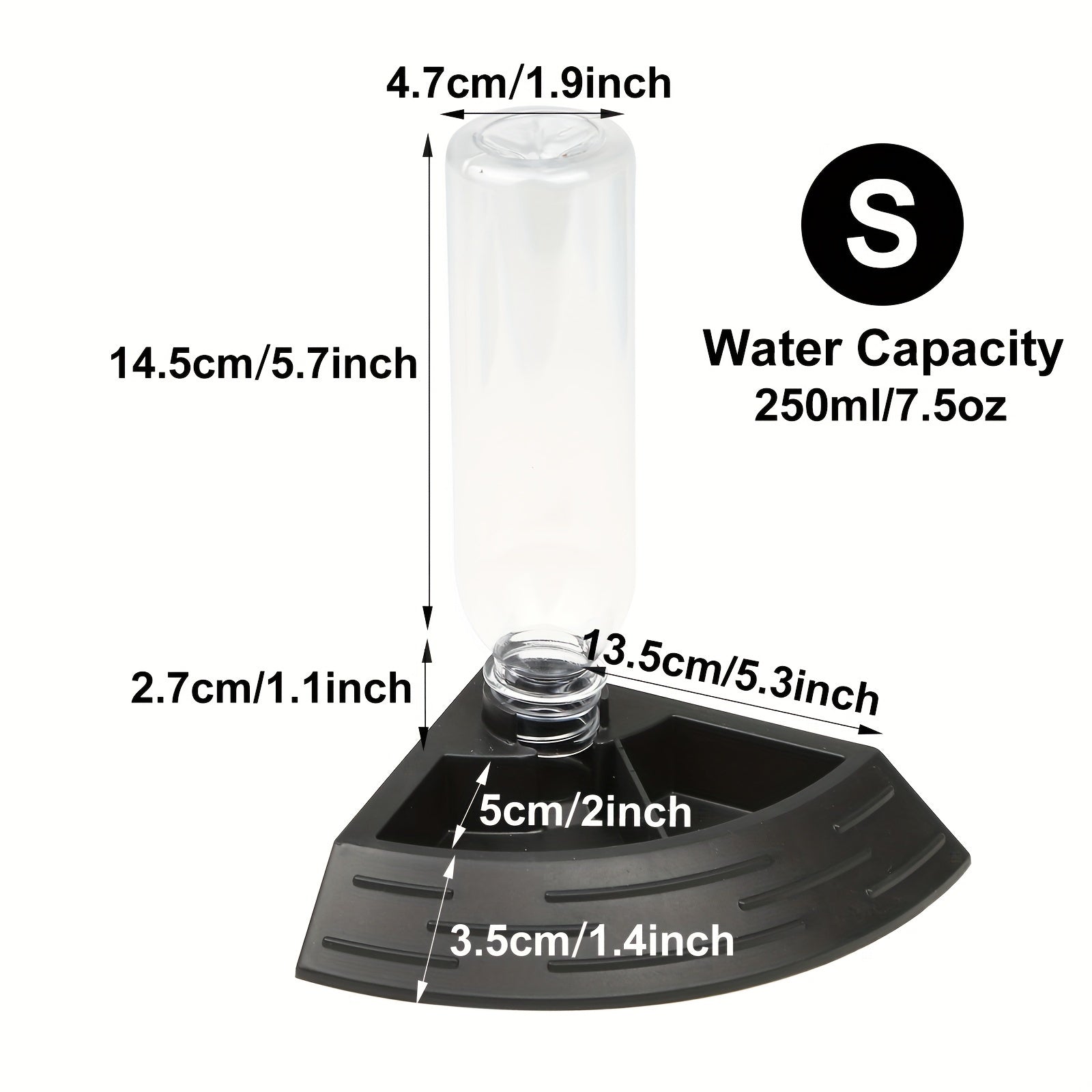 2 In 1 Reptile Water Dish & Food Dish With Automatic Water Bottle, Bearded Dragon Plastic Food Feeder Dish Terrarium Feeder Bowls For Leopard Gecko, Lizard, Frog, Snake & Chameleon