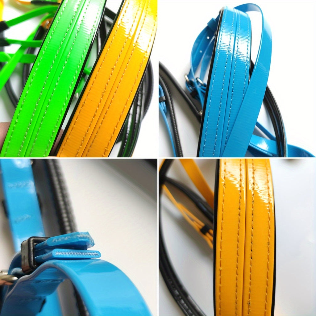 Durable TPU Equestrian Gear Set - Vibrant Colors, Sturdy Halter & Reins with Detachable Nose Cuffs for Horse Lovers