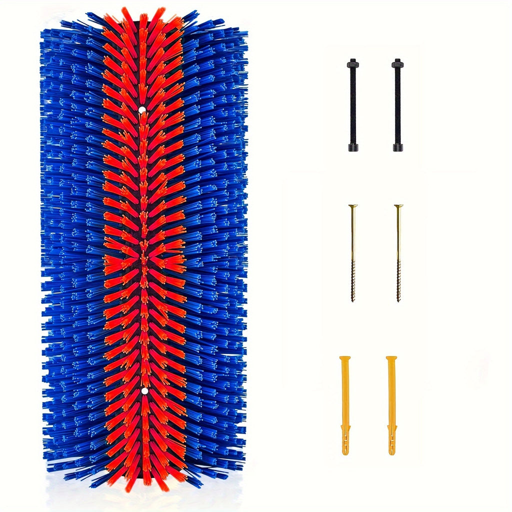 1pc Durable Livestock Scratch Brush, 19.0x8.0 inch- Ideal for Horse, Cow, Sheep Grooming- Includes Screw-On Accessories, No Batteries Required, Horse Grooming Supplies