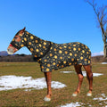 1pc EquiStar Horse Blanket with Neck Cover - Full Body Elastic Thin Polyester Fiber Horse Sheet, All Breed Sizes, Zippered Soft Comfort Protection from Mosquitoes and Flies