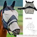 Equestrian Long Nose Fly Mask for Horses, PVC Breathable Mesh Protection with Adjustable Straps - Fly Repellent Horse Mask