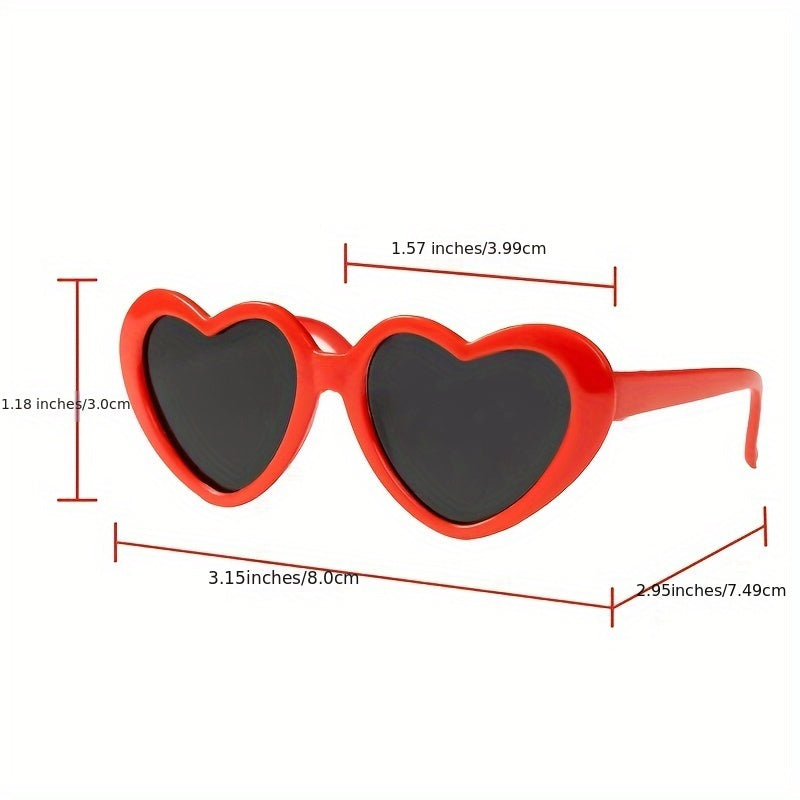 Dog and Cat Funny Heart-Shaped Glasses | Suitable for All Breed Sizes