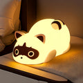 [Cute Raccoon Night Light] Cute Raccoon Night Light For Kids | Dimmable Rechargable Led Lamp Baby Nursery Bedroom Table Desk Lamp | Cool Stuff Fun Kawaii Room Decor Aesthetic Novelty Accessories, Gift For Women Home Decor Eas