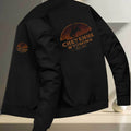 Cheyenne Wyoming Established Historical Rodeo Cowboy Windproof Jacket | High Neck, Zipper Closure, Machine Washable, Non-Dry Cleaning, Fashionable, Suitable for Holiday Parties and Casual Wear