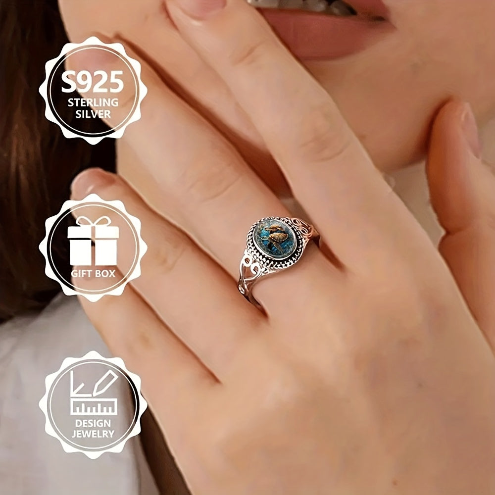 Rings, Stylish Turtles Underwater Bohemian Engagement and Wedding Jewelry, Oval Everyday Gifts, Four Seasons Jewelry | Bohemian Rings | Durable Metal Rings