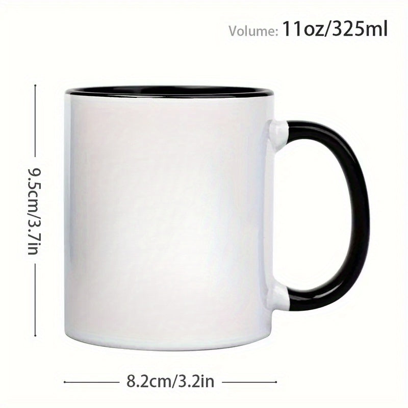 1pc Funny Goat Mug - Double-Sided Goat Cup with Cup Design, 11oz Ceramic Coffee Cup for Birthday, Christmas, Halloween, Office Gifts - Novelty Farmhouse Decor for Goat Lovers, Goat Gifts, Holiday Gift Item, Charming Illustrat