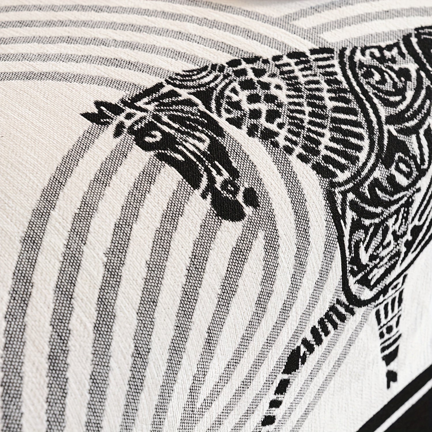 Luxurious Chenille Sofa Cover with Horse Design - Dual-Tone, Pet-Friendly & Machine Washable for Armchairs to L-Shaped Couches - Modern Home Decor Gift