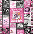 1pc Horse Blanket, Decorative Soft Flannel Blanket For Women, Horse Lover Birthday