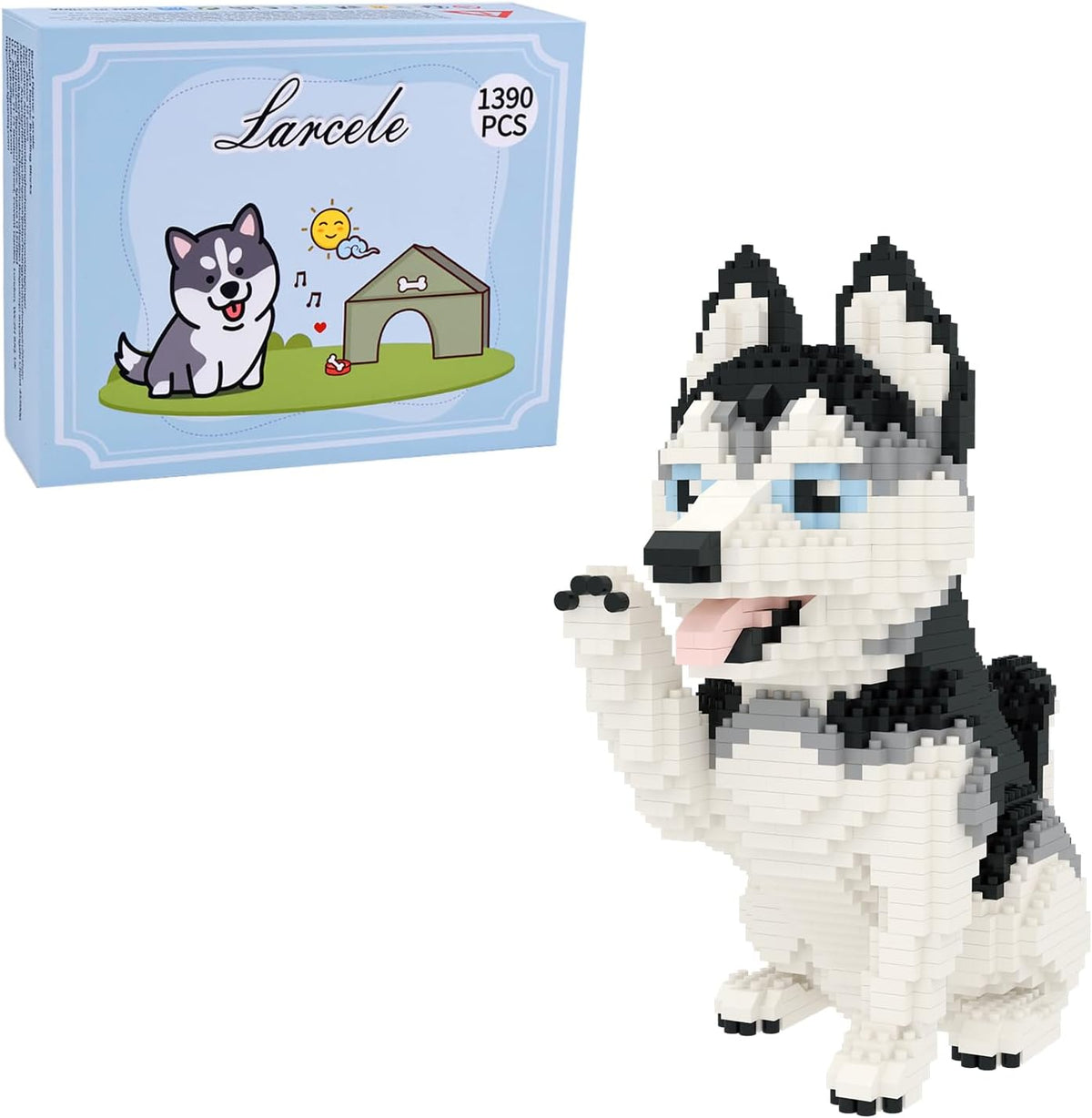 918 Pcs Border Collie 2 Dog Micro Blocks Set for Kids 8+ KLJM-02