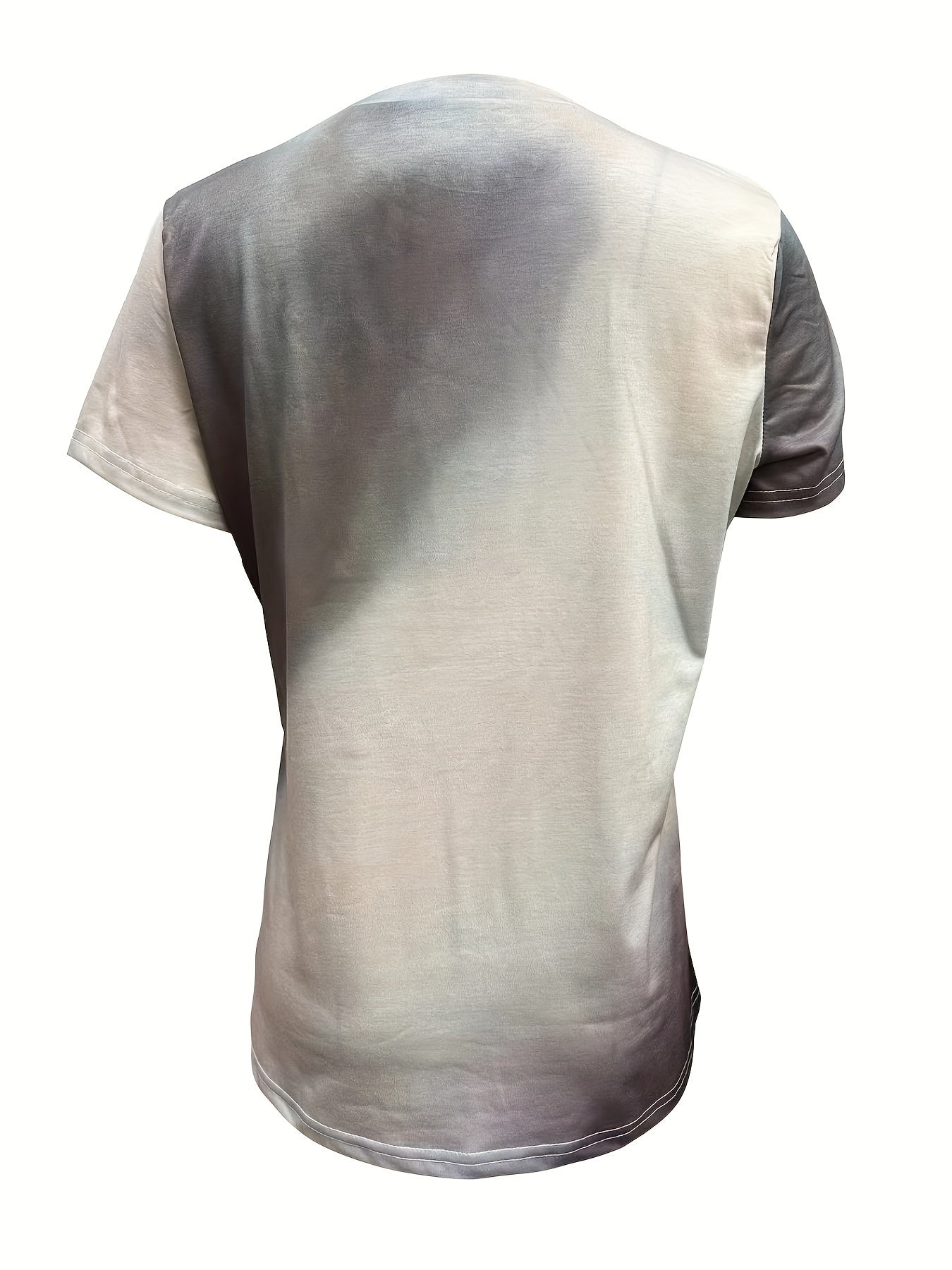 Vibrant Horse Print Short Sleeve Crew Neck T-shirt - Soft Micro Elasticity Polyester Fabric, Machine Washable, Random Animal Pattern - Perfect for Spring, Summer, and Fall Casual Wear