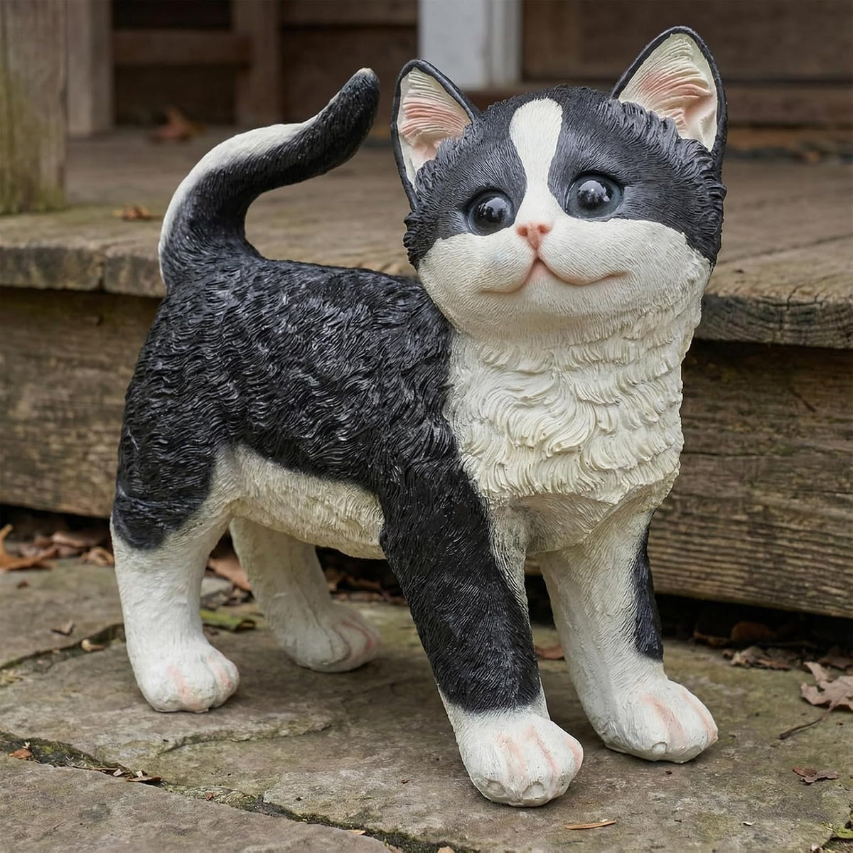 Boston Terrier Statue, Resin Dog Figurine for Garden, Porch and Home