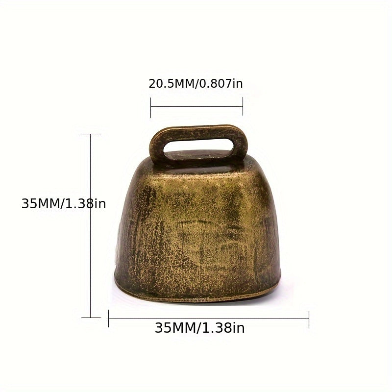 1pc Super Loud Cow Bell, Sheep Bell, Pet Anti Loss DIY Bell, Wind Bell Pendant, Vintage Metal Cow Bell, Cattle, Horse, Sheep Grazing Bell, Farm Animal Anti Loss Bell, Loud And Crisp Dissemination DIY Accessories, Pet Pendant