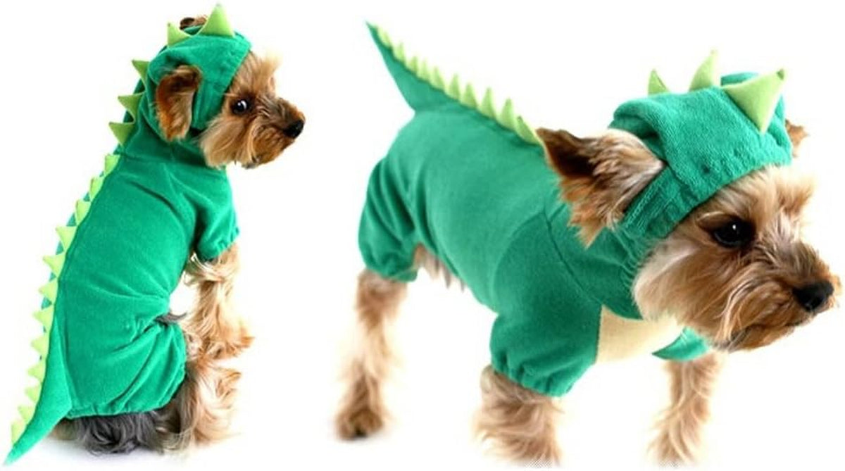Dog Dinosaur Design Costume Green Pet Clothes for Medium & Large Dog (Green, S)