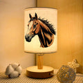 1pc Horse Head LED Fabric Table Lamp, USB Bedside Lamp, Bedroom Lamp And Dormitory LED Lighting Fixture, Office Decorative Lamp with Fabric Lampshade, Night Light for Room And Living Room Decoration