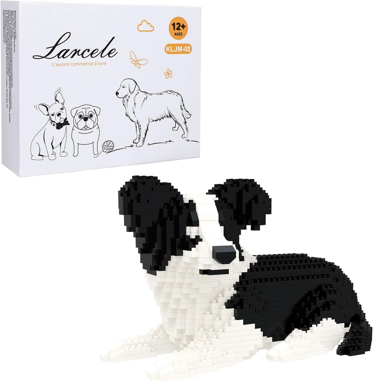 918 Pcs Border Collie 2 Dog Micro Blocks Set for Kids 8+ KLJM-02