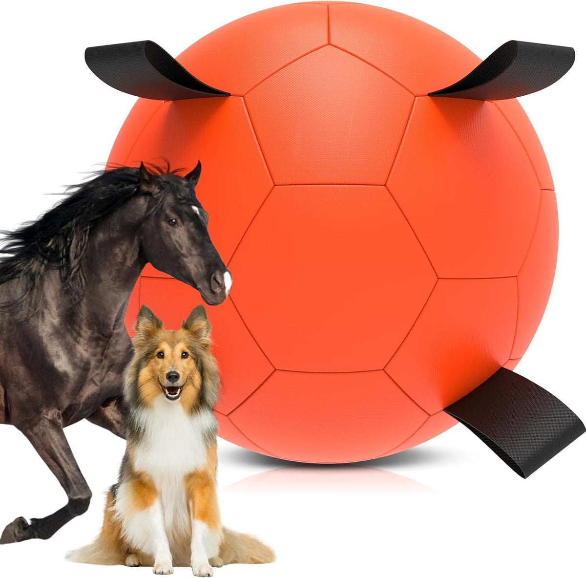 Halloween Dog Toys, Soccer Balls with Straps, 6 Inch Interactive Toys