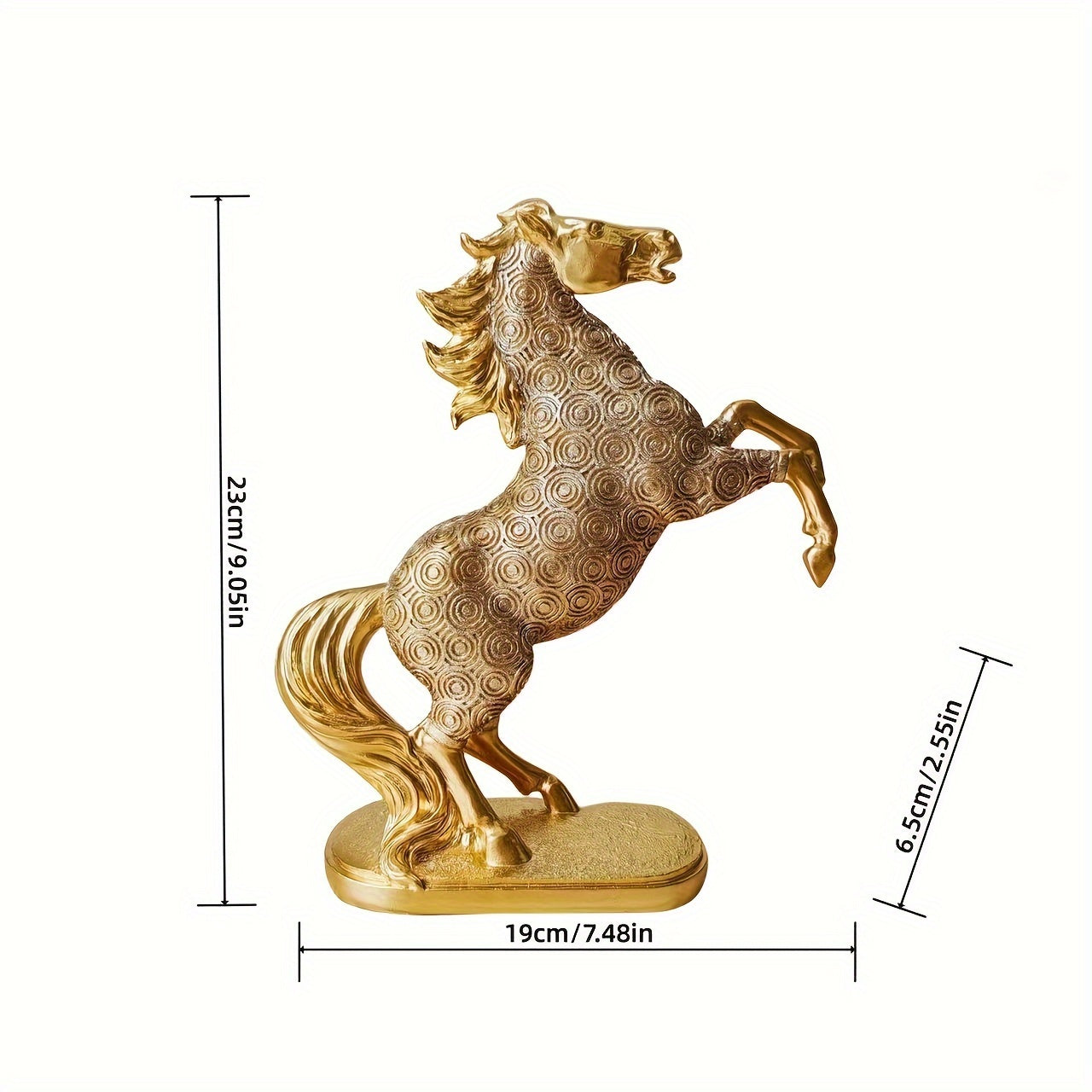 Elegant Resin Horse Statue - Versatile Decor For Living Room, Bedroom, Office Desk & More - Perfect For Home, Hotel Lobby & Special Occasions