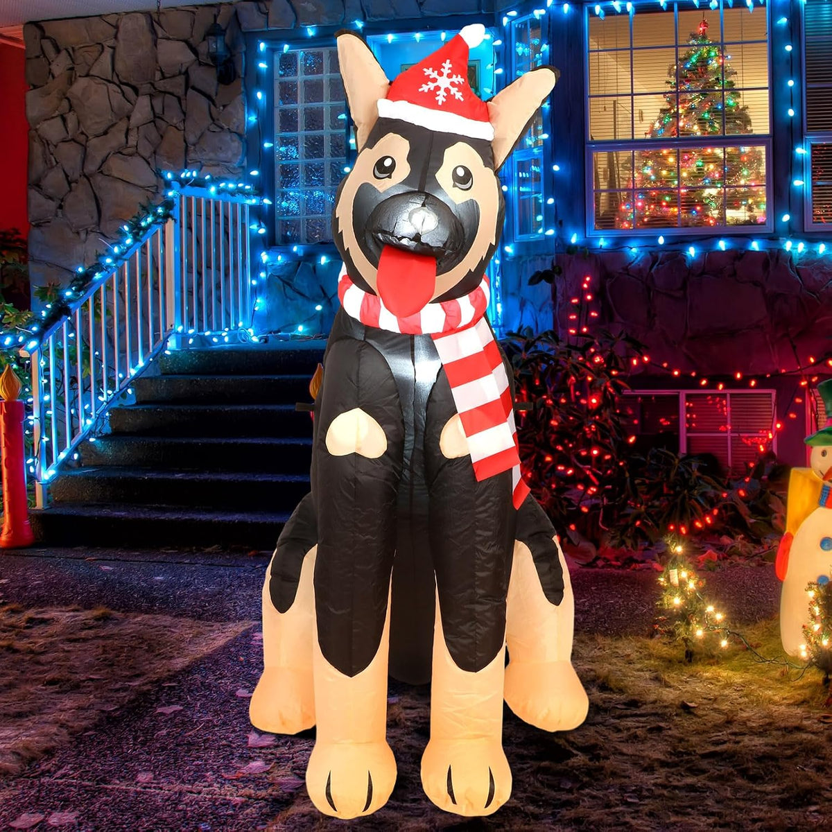 5-Foot Inflatable German Shepherd Holiday Decoration