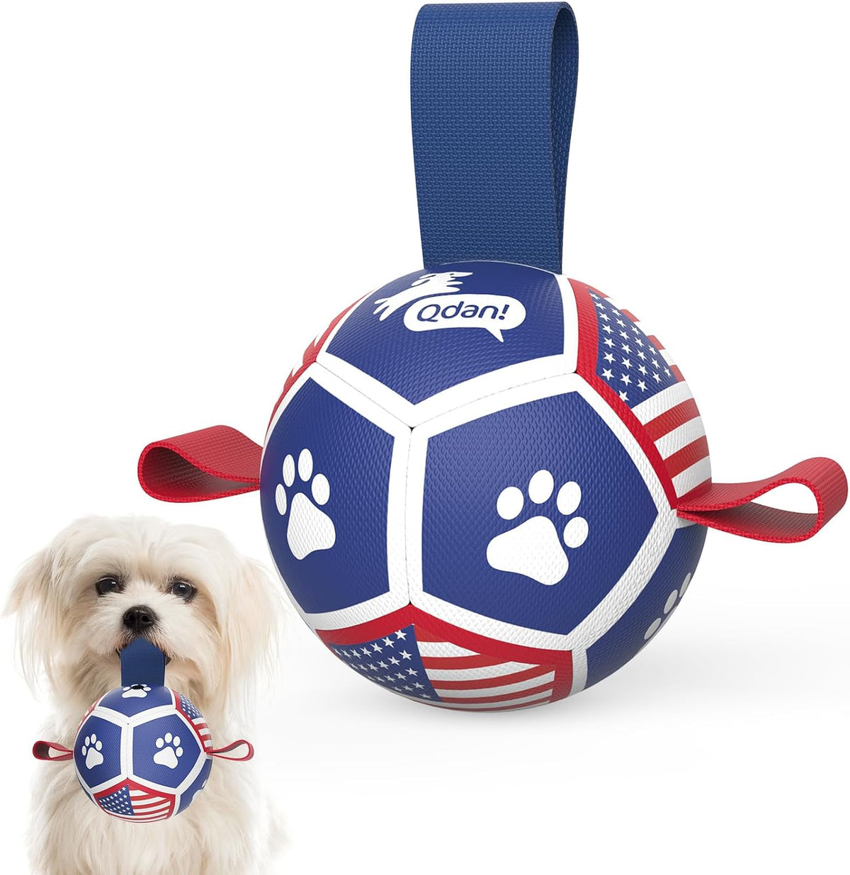 Halloween Dog Toys, Soccer Balls with Straps, 6 Inch Interactive Toys