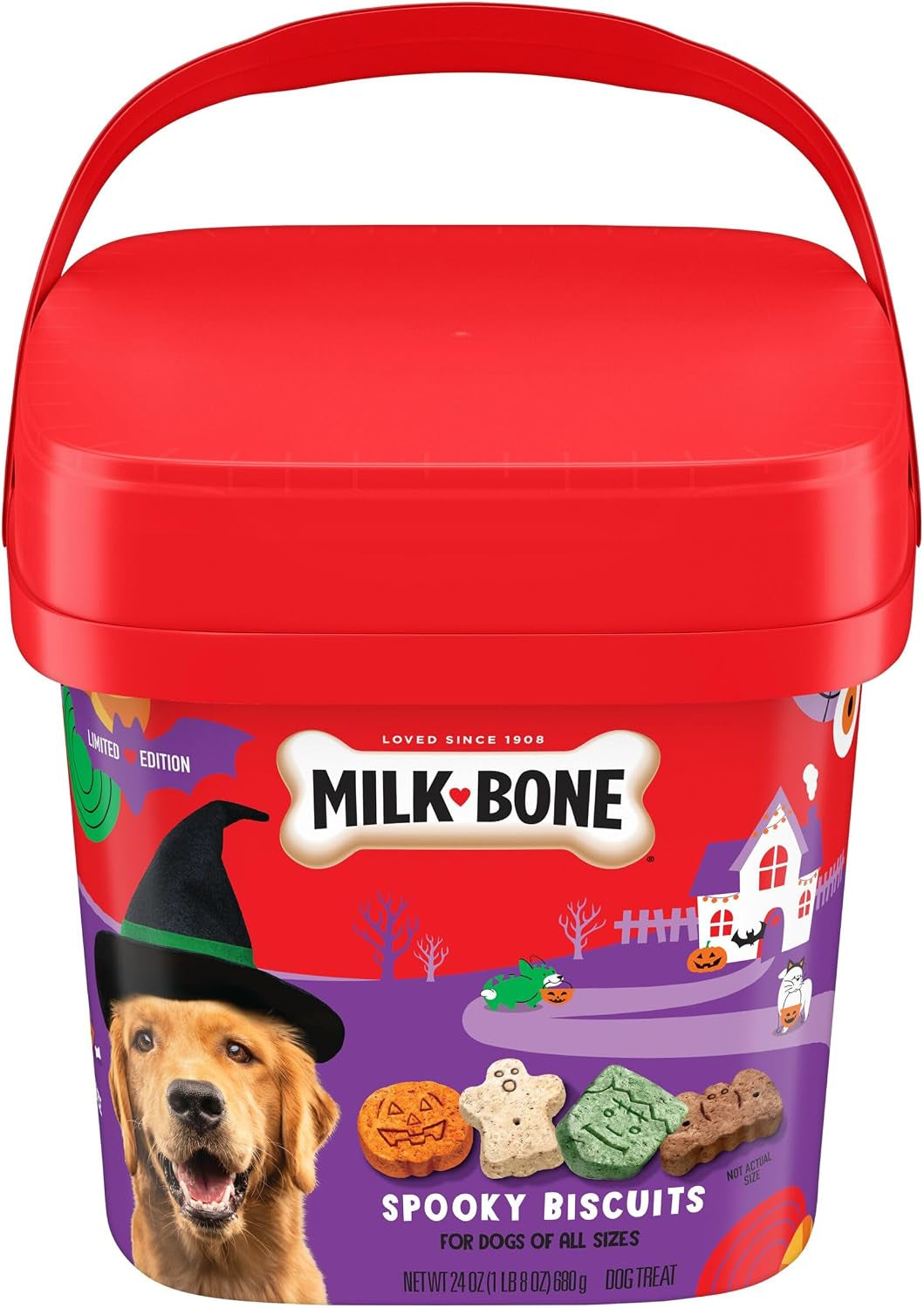 Spooky Biscuits, Halloween Dog Treats, 24 Oz. Pail