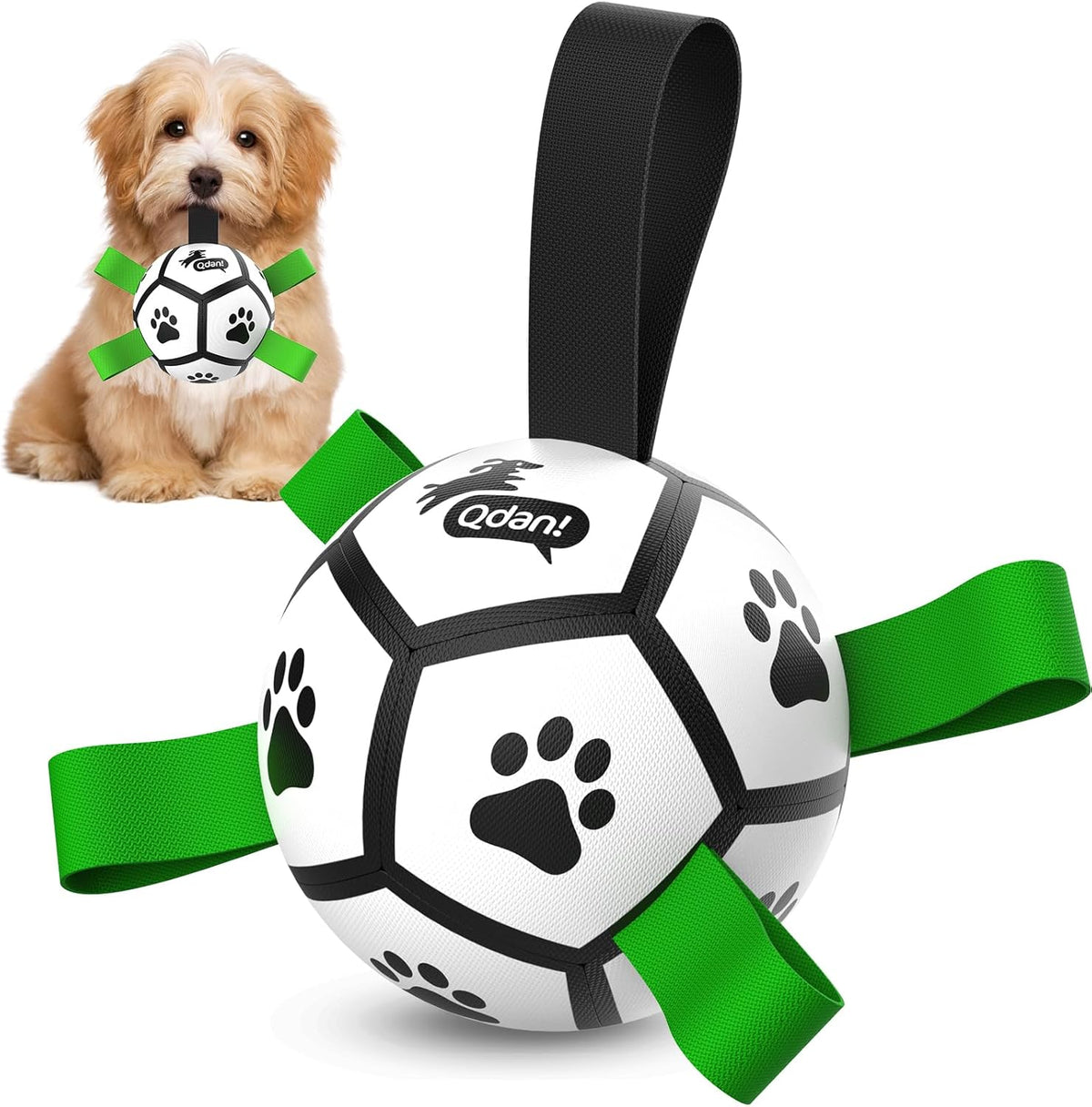 Halloween Dog Toys, Soccer Balls with Straps, 6 Inch Interactive Toys