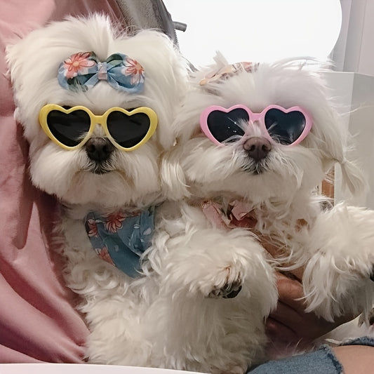 Dog and Cat Funny Heart-Shaped Glasses | Suitable for All Breed Sizes