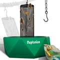 Professional Reptile Feeding Bowl with Hanging Chain & Worm Organizer Column - Heavy-Duty -Escape Bearded Dragon/Iguana/Gecko/Lizard/Toad/Frog Dish, Sturdy Base & Feeding Tongs/Luminous Tweezers Included ( Cage Compatible)