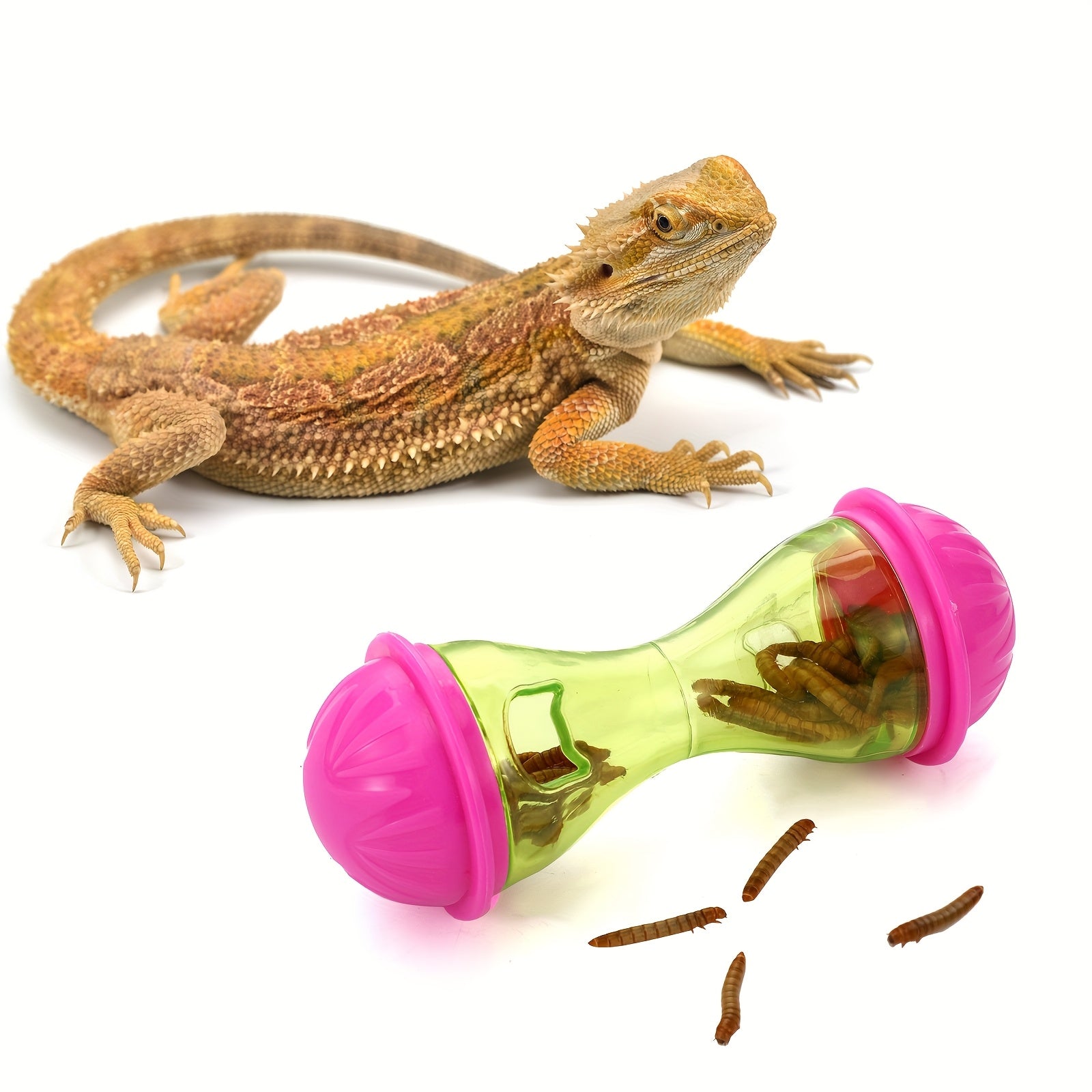 3pcs Bearded Dragon Toys - Interactive Reptile Habitat Enrichment Accessories for Lizards, Durable Plastic