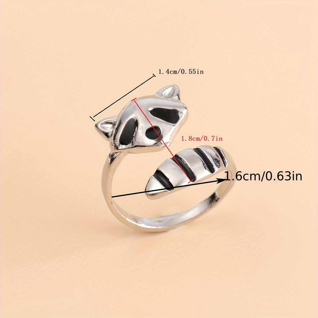 [New Open Raccoon Ring] Creative New Raccoon Open Ring