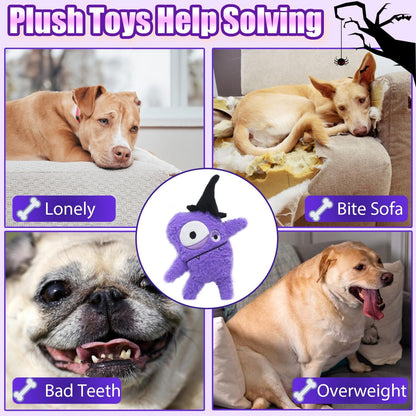 Monster Dog Halloween Toy for Gifts, Stuffed Dog Plush Toy