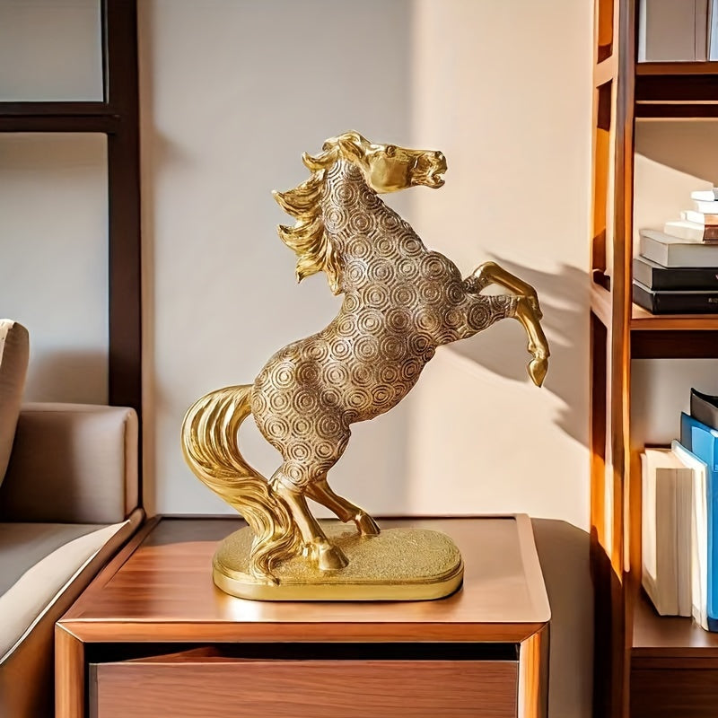 Elegant Resin Horse Statue - Versatile Decor For Living Room, Bedroom, Office Desk & More - Perfect For Home, Hotel Lobby & Special Occasions