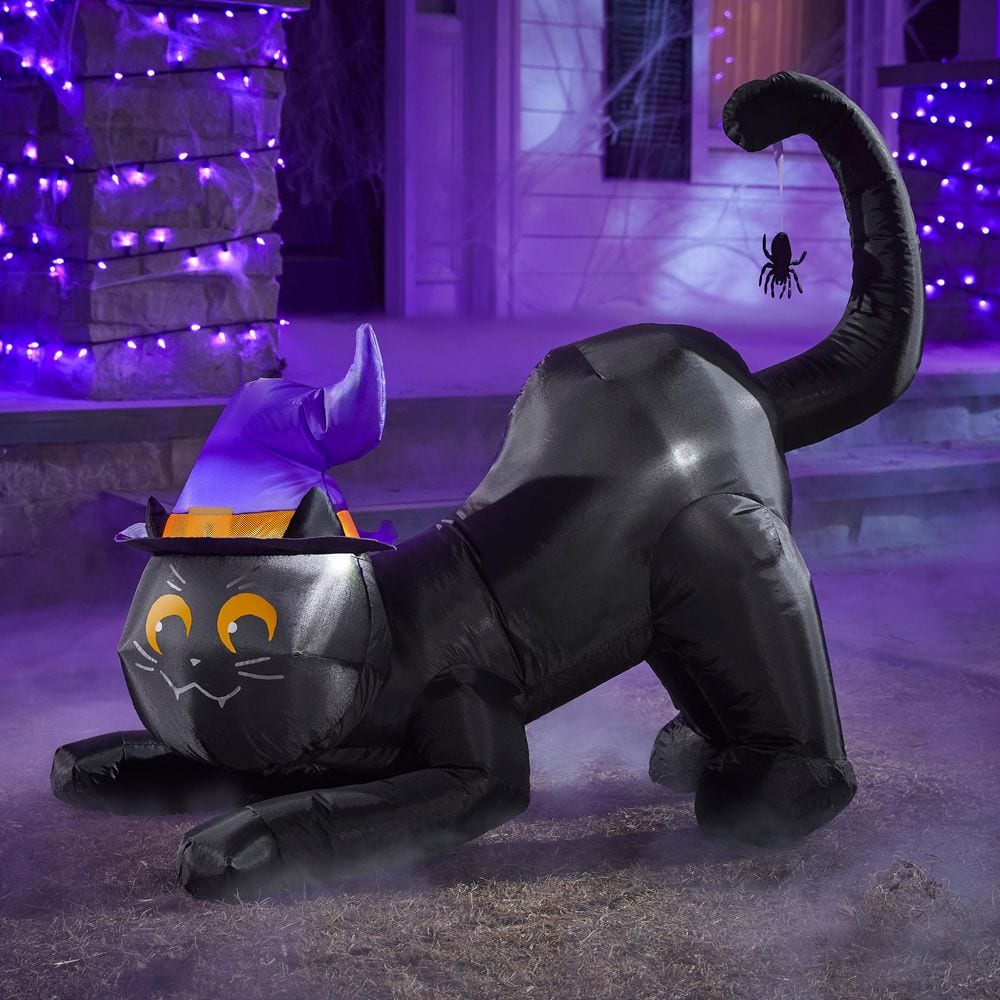 3.5 ft LED Crouching Black Cat Inflatable Airblown® I1